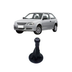 Coifa Alavanca Preta Com Base E Manopla Gol G4 2006 A 2009