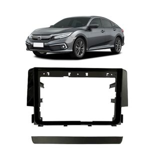 Moldura 2 Din Civic 2017 2018 2019 2020 2021 Black Piano
