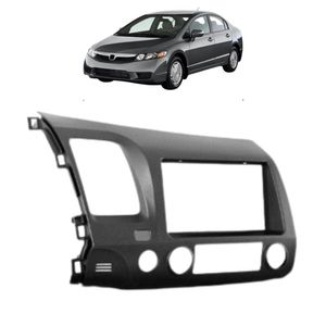 Moldura 2 Din Mp5 Civic New 2006 2007 2008 A 2011 Grafite