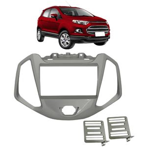 Moldura 2 Din Ecosport 2013 2014 2015 2016 Prata