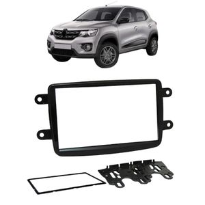 Moldura 2 Din Duster Kwid 2017 2018 2019 A 2021 Black Piano