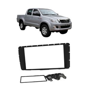 Moldura Painel Do Radio 2 Din Preto Hilux 2012 A 2015