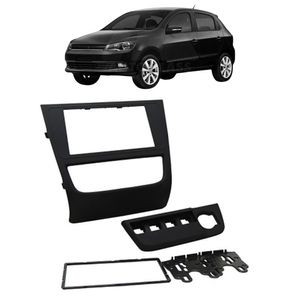 Moldura 2 Din Gol Voyage Saveiro 2013 2014 2015 2016 Preto
