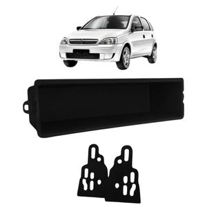 Moldura Mp5 1 Din Corsa 2002 2003 2004 A 2012 Preto