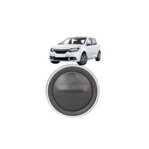 Difusor Ar Lateral Preto Aro Prata Sandero 2015 A 2018