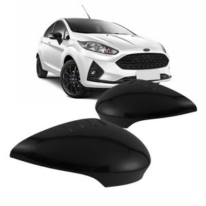 Capa De Retrovisor New Fiesta 2013 A 2019 Com Furo Pisca
