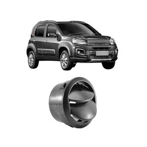 Difusor Ar Preto Lateral Uno Fiorino 2010 A 2014