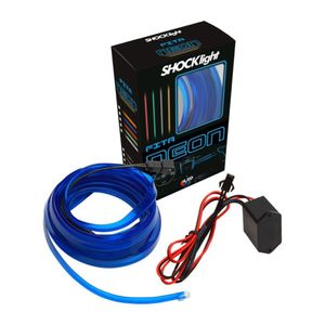 Fita Led Neon Flexivel 5 Metros Universal Azul Shocklight