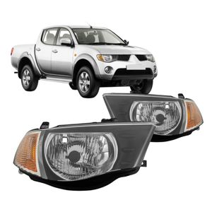 Farol L200 Triton 2007 A 2010 Com Pisca Ambar