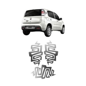 Faixa Lateral Fiat Uno Tribal 2011 2012 2013 A 2016 Grafite