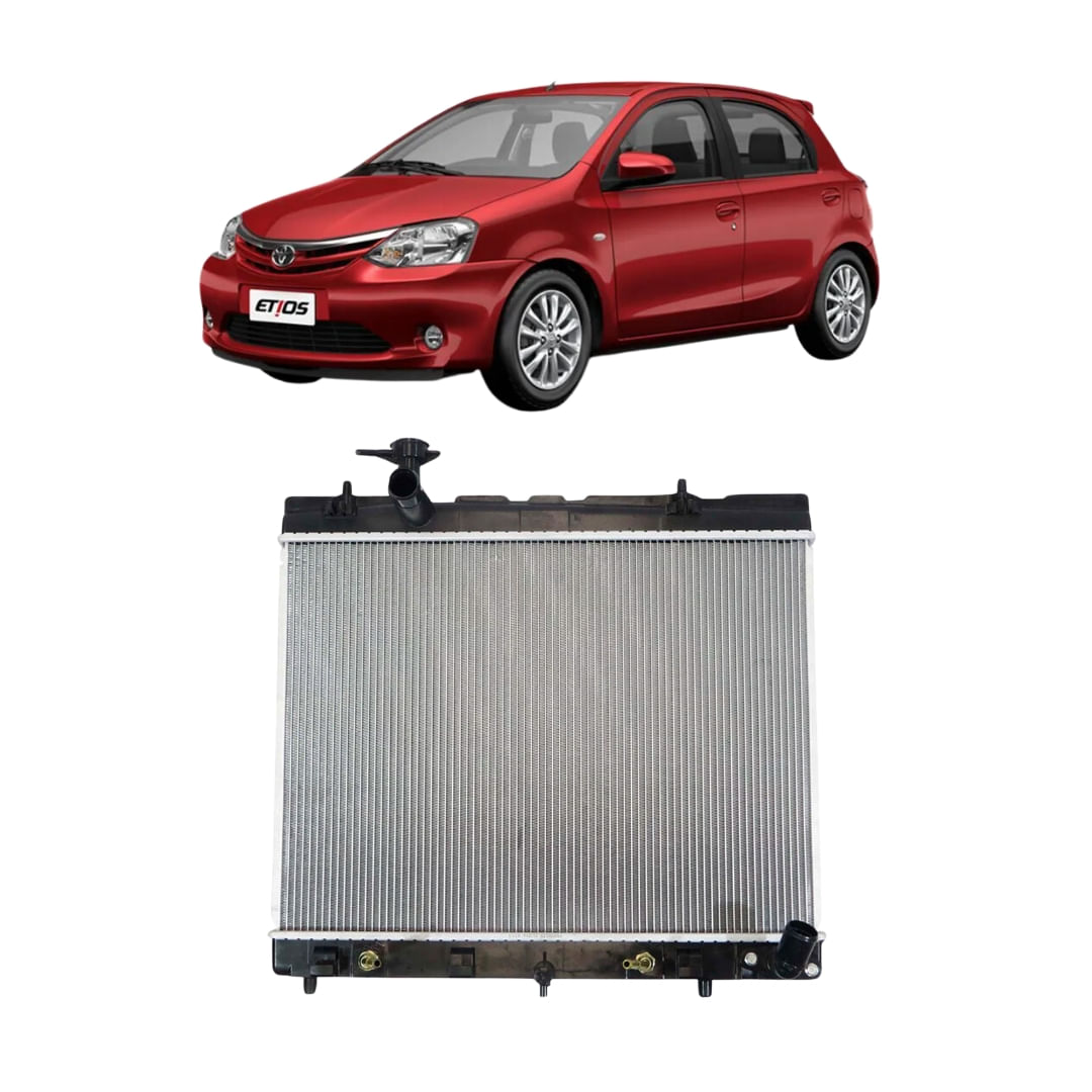 Radiador Etios 2013 A 2019 Etios Sedan 2017 A 2022 - Fuscão Preto