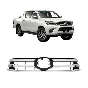 Grade Hilux 2016 2017 2018 Black Piano Com Friso