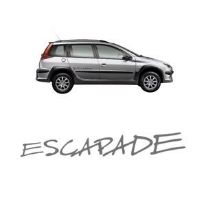 Adesivo Lateral Escapade Peugeot 206 207 Sw Prata