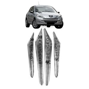 Kit Adesivo Protetor Porta Peugeot Prata