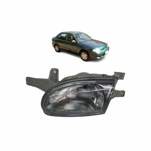 Farol Accent 1998 1999 Mascara Cromada