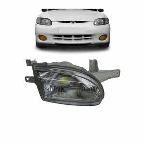 Farol Accent 1998 1999 Mascara Cromada