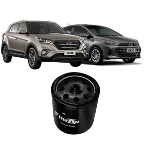 Filtro Oleo Creta Hb20 1.0 3 Cil Turbo  2012 Em Diante