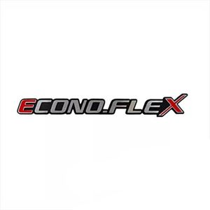 Emblema Econoflex Escovado Vermelho Grande