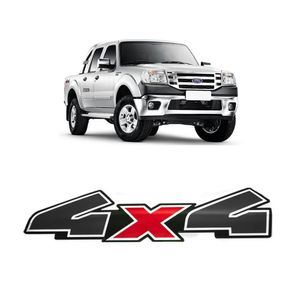 Emblema Ford 4x4 Ranger Preto / 2010/2011