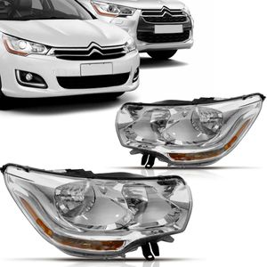 Farol C4 Lounge 2013 2014 2015 2016 Mascara Cromada