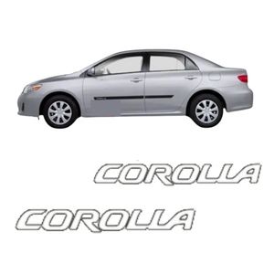Adesivo Corolla 2009 A 2016 Cromado Resinado