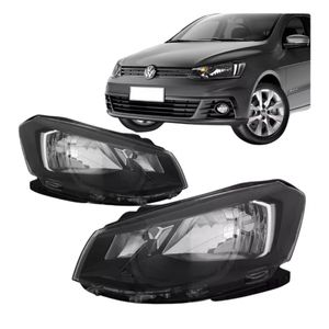 Farol Gol Voyage 2016 A 2018 Manual Foco Simples Friso Preto