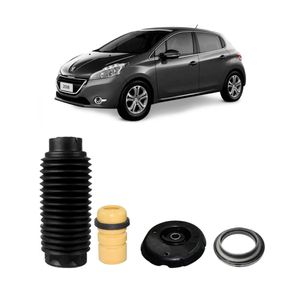 Kit Amortecedor 208 2012 A 2022 Batente/coifa/coxim Diant