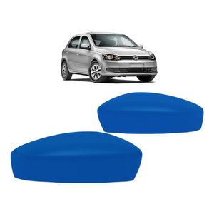 Capa De Retrovisor Gol G6 2013 2014 2015 2016 Azul Sem Furo