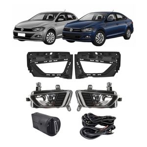 Kit Farol Auxiliar Polo Virtus 2017 A 2022 Sem Led