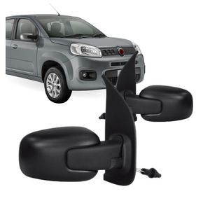 Retrovisor Uno 2015 A 2021 Preto Texturizado Com Controle