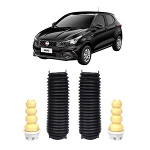 Kit Amortecedor Argo 2017 A 2023 Traseiro Batente Coifa