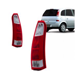 Lanterna Traseira Meriva 2002 A 2012 Vermelha Cristal