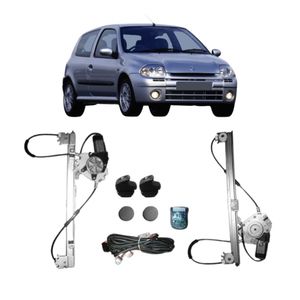 Kit Vidro Diant Eletrico Compativel Com Clio Ii 1999 A  2016