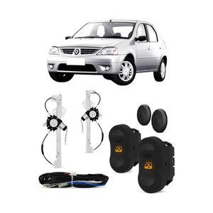 Kit Vidro Eletrico Compativel Com Logan 2007 A 2013 4 Portas