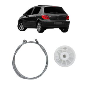 Kit Cabo Vidro Compativel Com 307 2006 A 2011 Traseiro