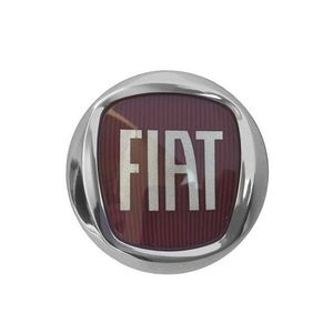 Emblema Botom Calota Fiat Acrilico Vermelho 48mm