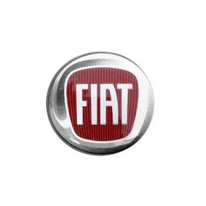 Emblema Botom Calota Fiat Alto Relevo Punto 90mm Vermelho