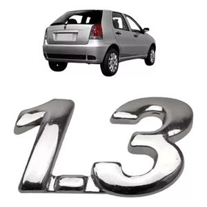 Emblema Fiat 1.3 2000 A 2005 Cromado