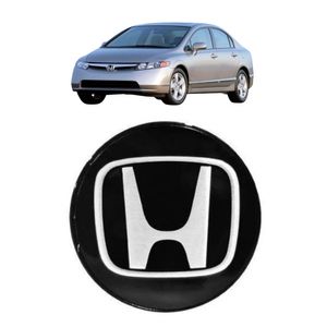 Sub Calota Civic Preto Com Emblema Prata