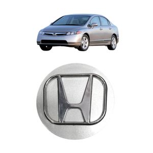 Sub Calota Civic Prata Com Emblema Cromado
