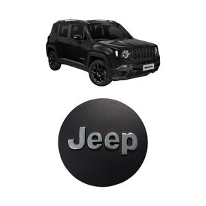 Sub Calota Renegade Preto Com Emblema Cromado