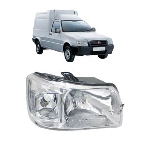 Farol Uno Fiorino 2004 2005 2006 2007 A 2010 Mascara Cromada