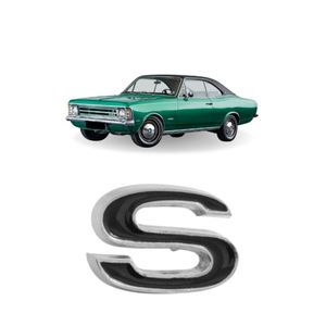 Emblema S Preto Opala Ss