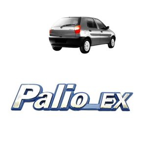 Emblema Palio Ex 1995 A 2000 Fundo Azul Cromado