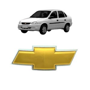 Emblema Gravata Dourada Grade Corsa Classic 2009 2010