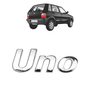 Emblema Traseiro Uno 2004 A 2010 Cromado