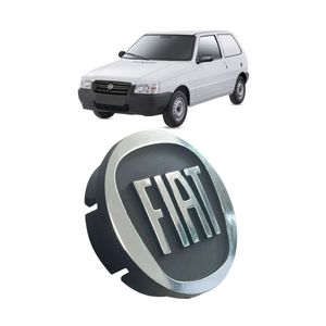 Sub Calota Fiat 2004 A 2020 Preto Com Detalhe Cromado
