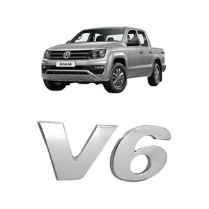 Emblema Cromado V6 Amarok 2018 2019 2020