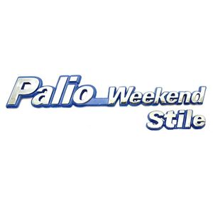 Emblema Palio Weekend Stile (fundo Azul Cromado)