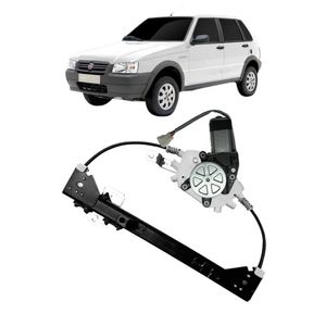 Maquina Vidro Eletrica Com Motor  Traseira Uno 1984 A 2013